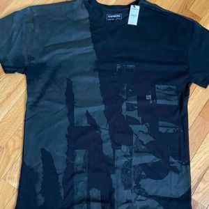 EXPRESS | Men's Black and gray NWT TShirt Medium